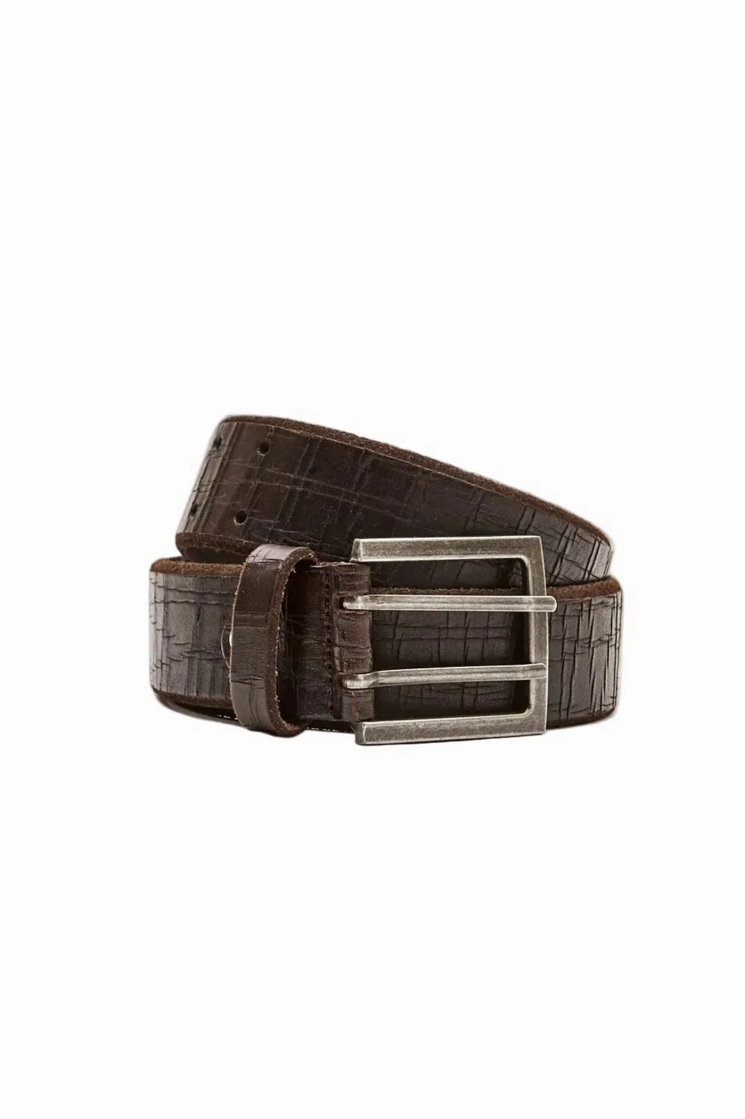 Cracked leather belt