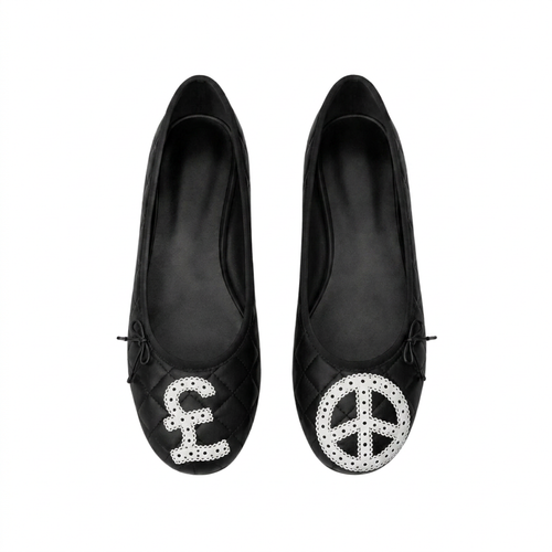 THE PEACE BALLET FLATS IN BLACK