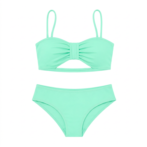 BOW BIKINI IN AQUA