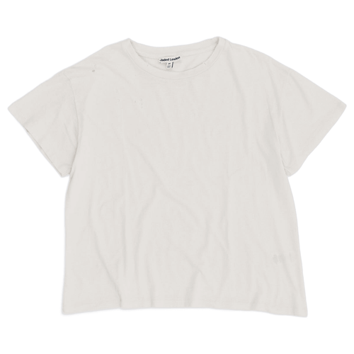 White Moth Cropped T-Shirt