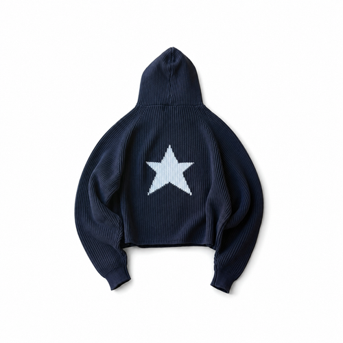 Star Knit Hoodie