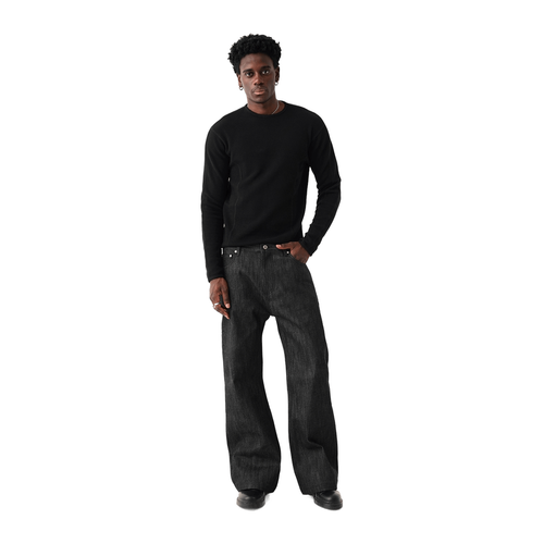 15oz Raw Selvedge Bootcut Jeans – Black