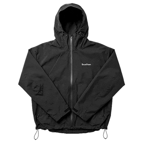 Water Reactive Cheetah Rain Jacket - Black