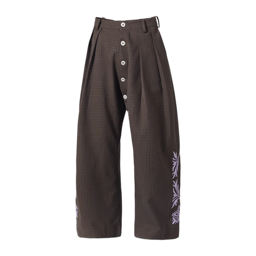 EMO Check-jacquard Wide Leg Trouser