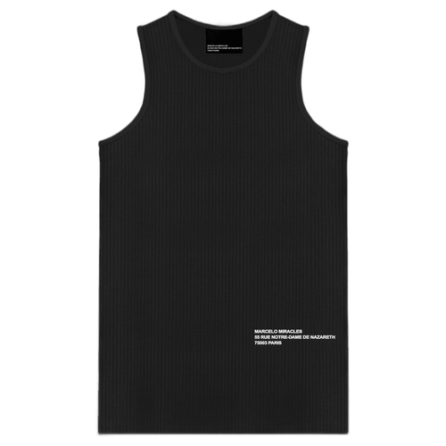 ADDRESS LOGO TANK TOP in BLACK
