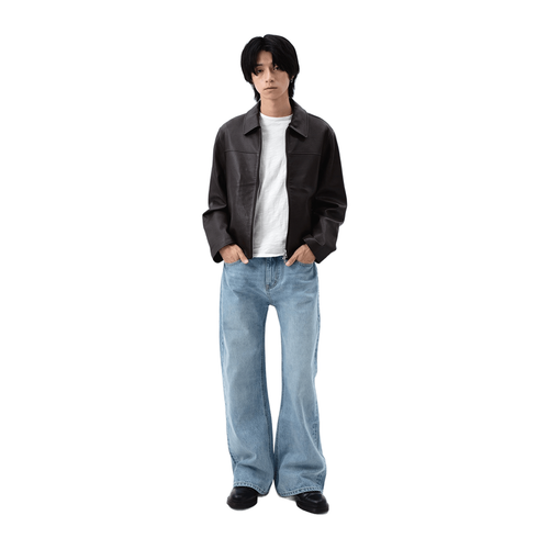 MENES FUKA Selvedge Bootcut Jeans - Light Blue