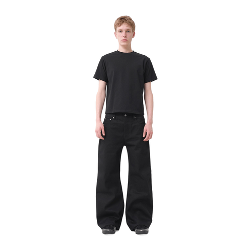 MENES Raw Selvedge Bootcut Jeans - Jet Black