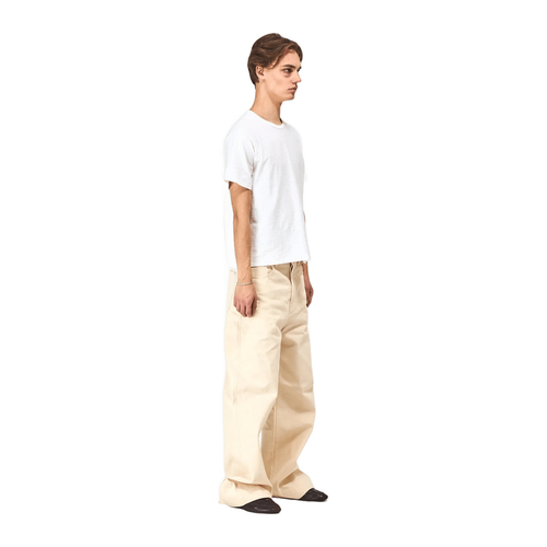 Slub White "Twisted-Seam" T-Shirt