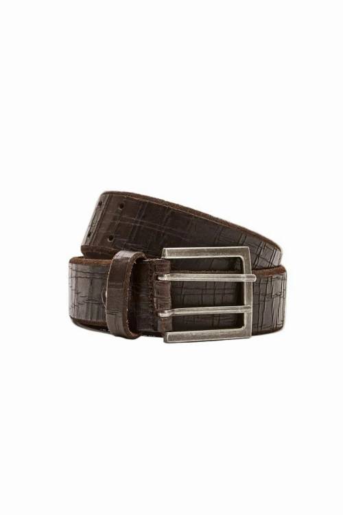 Cracked leather belt
