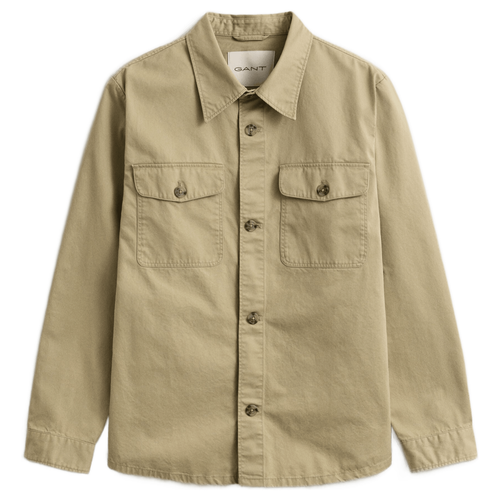 Woody Beige Cotton Twill Shirt Jacket