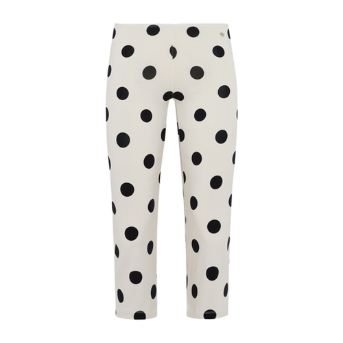 Spotty Capri pants in White Polka dot