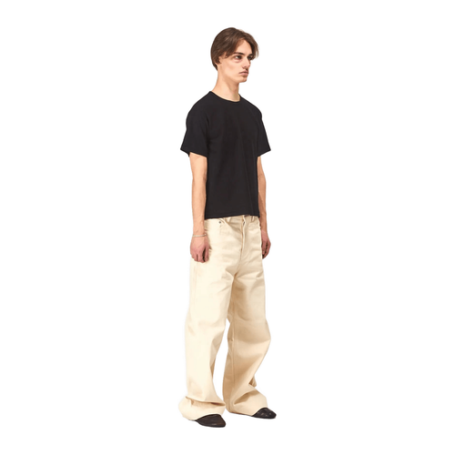 Slub Black "Twisted-Seam" T-Shirt