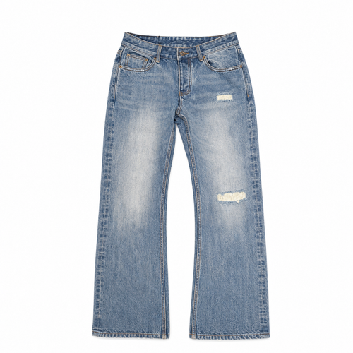 Blue Washed Bootcut Jeans