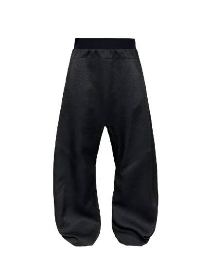 Low‑Crotch Quilted Trousers